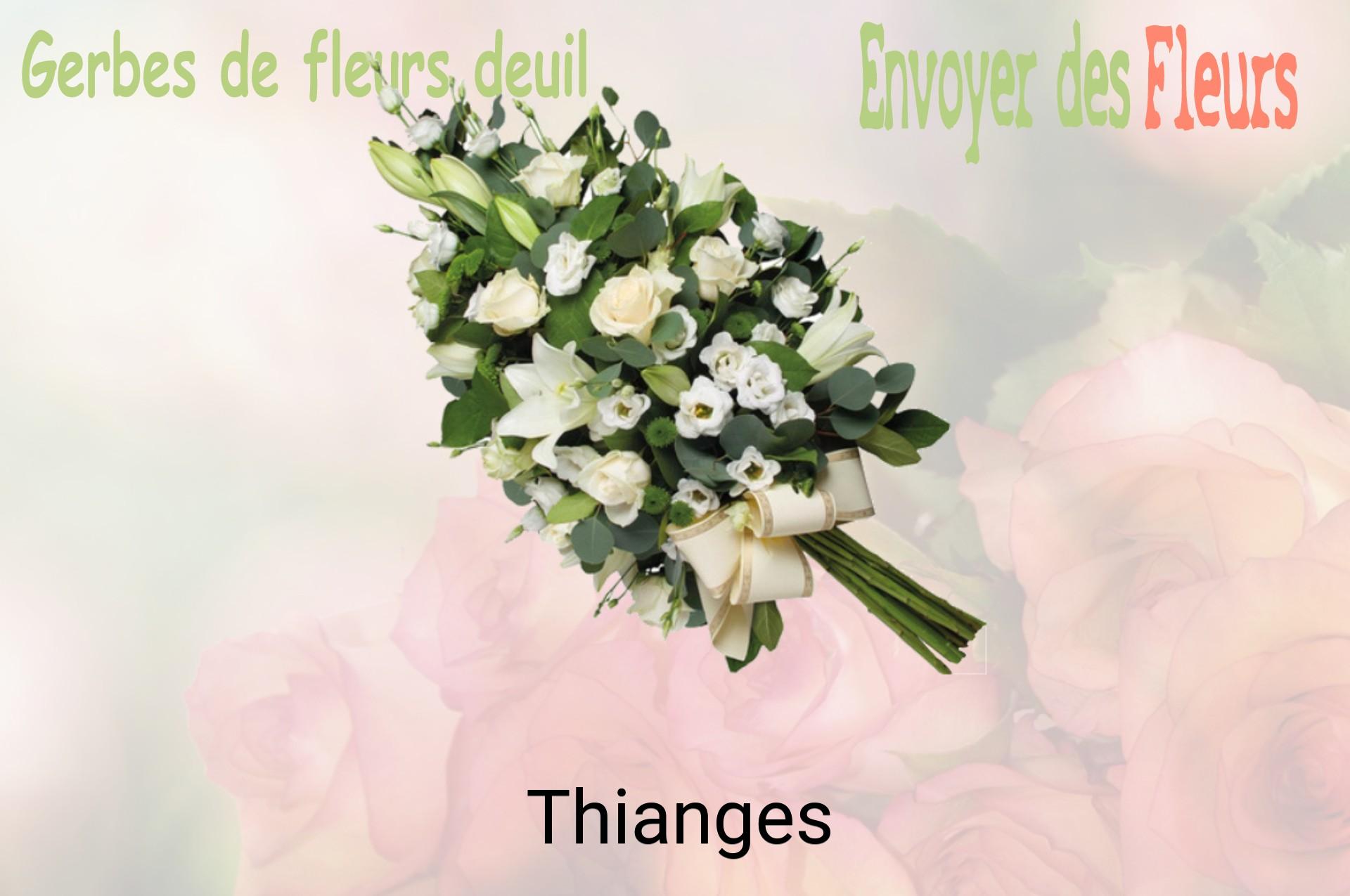Gerbe de fleurs de deuil livrée à Thianges